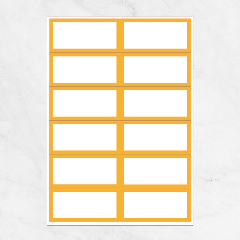 Free Flashcard template