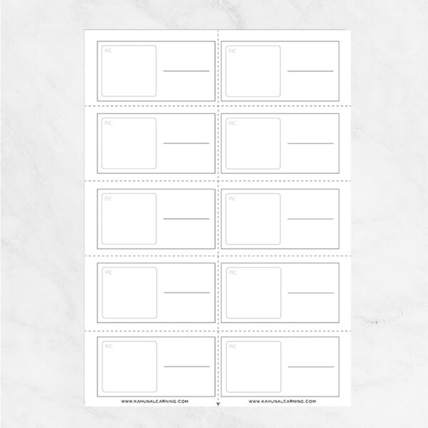 Free Flashcard template